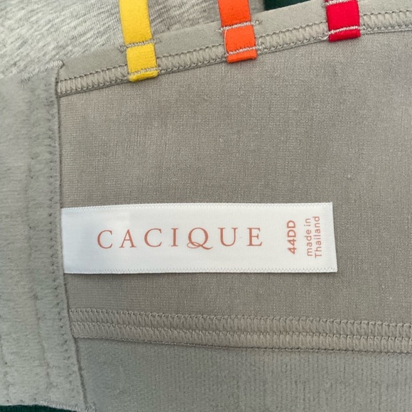 Cacique Heather Gray Bra with Yellow Bow - Picture 2 of 9